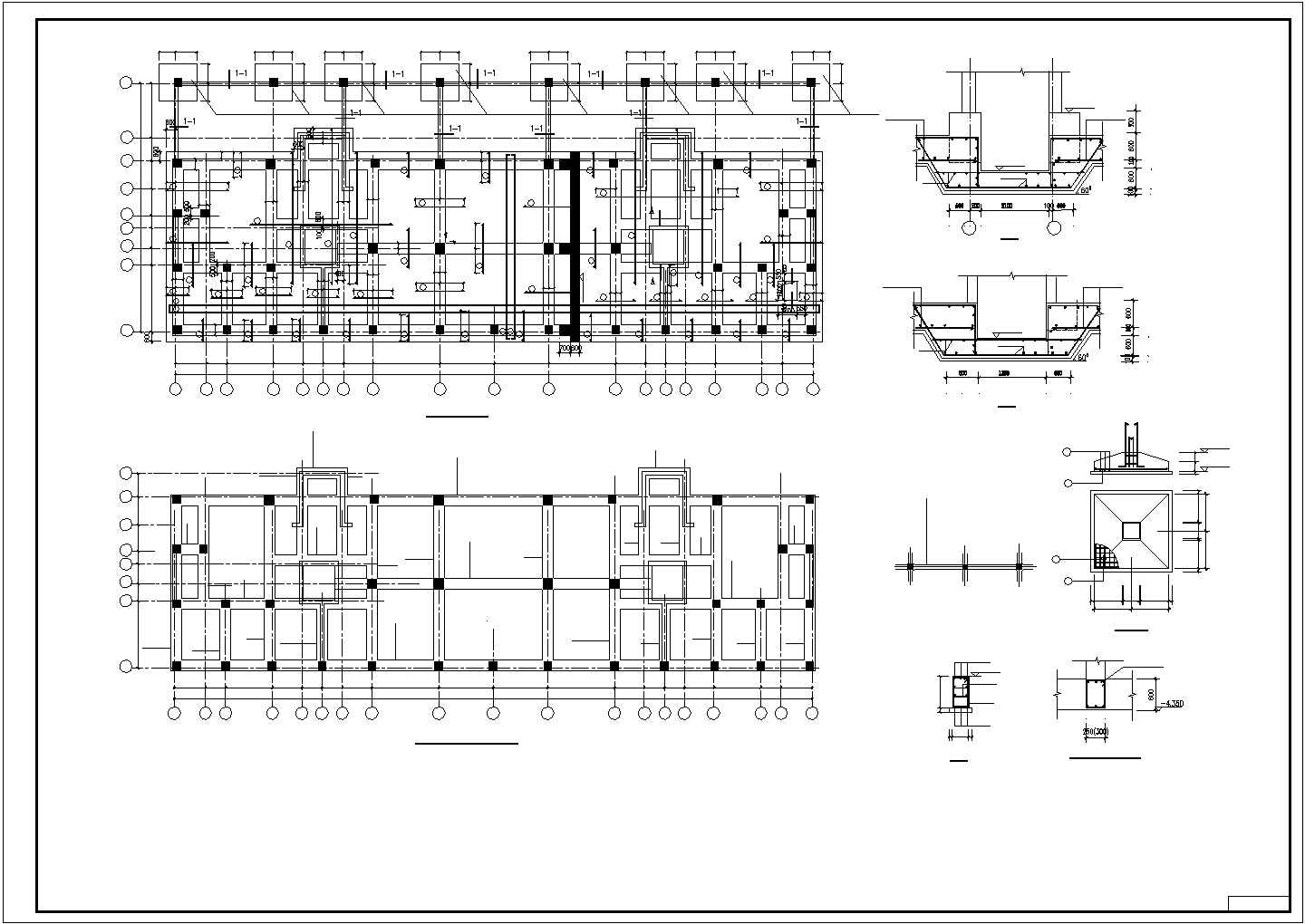 钢筋混凝土框剪结构高层住宅楼建筑cad工程施工图