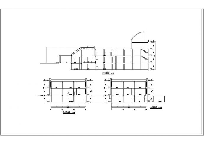 某V字体滑雪俱乐CAD建筑设计部方案图纸_图1