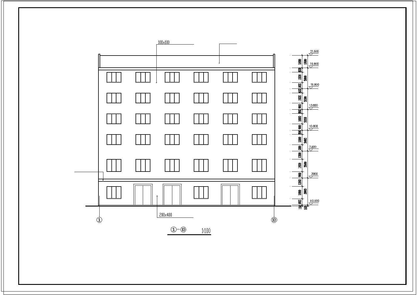 一套完整的住宅楼cad建筑设计施工图纸