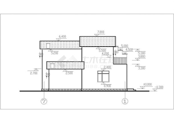 苏州市苏安新村195平米2层砌体结构自建房平立剖面设计CAD图纸-图一