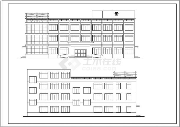 一整套二层社区卫生服务中心cad设计施工图纸-图二