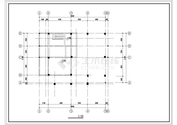 某地区错层别墅建筑cad结构施工图-图二