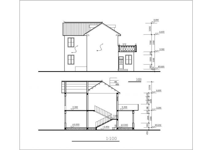 某现代化村镇176平米2层框混结构乡村自建房平立面设计CAD图纸_图1