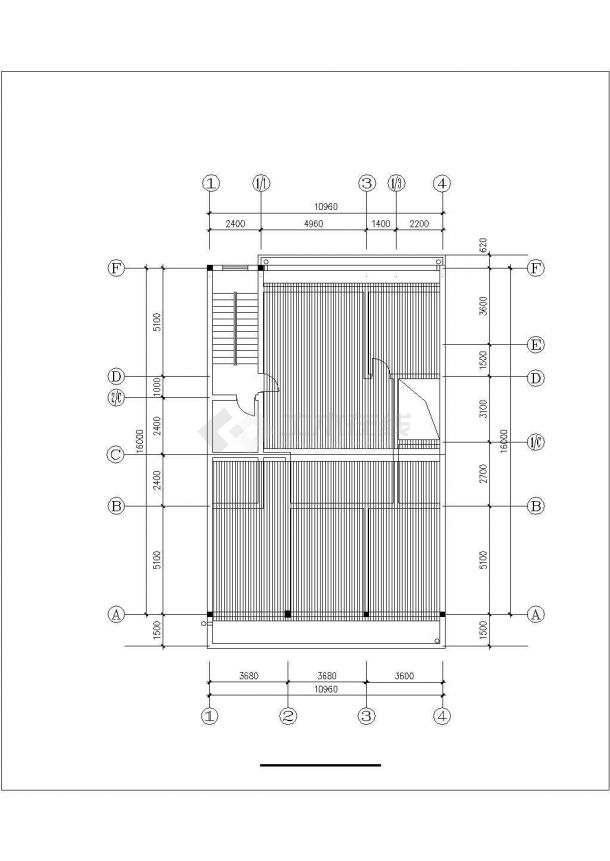 370平米3层框混结构乡村别墅全套平面设计CAD图纸（含结构图）-图二