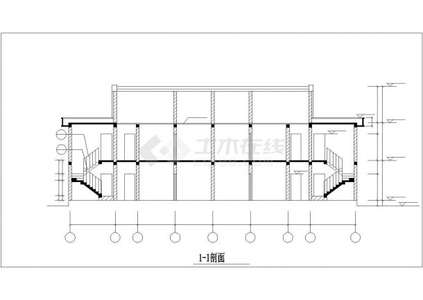 368x2平米2层框混结构双拼式住宅楼全套建筑设计CAD图纸-图二