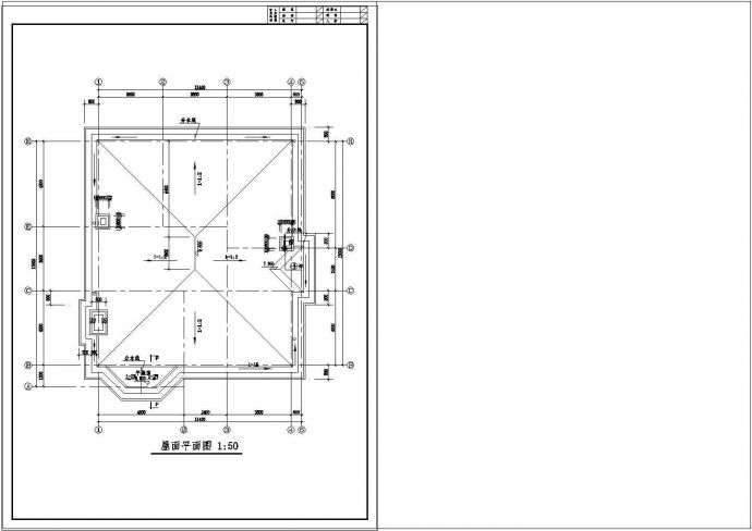 某地区两层别墅设计cad施工图纸_图1