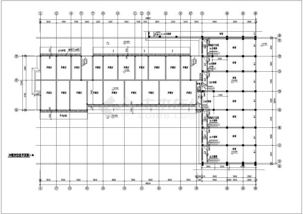 详细的商住楼建筑设计平面CAD参考图-图一