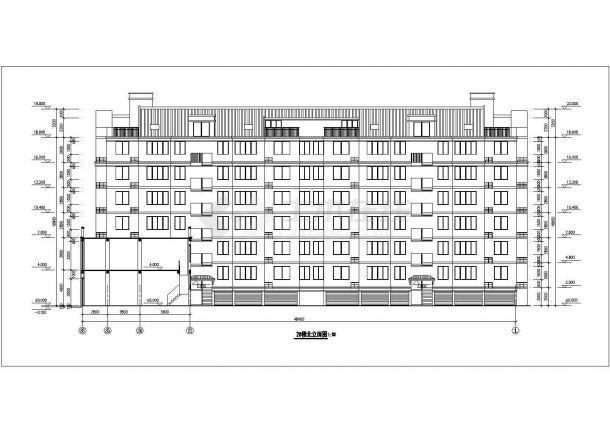 详细的商住楼建筑设计平面CAD参考图-图二