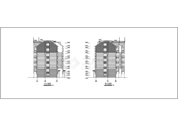 某高级住宅小区多层住宅楼建筑全套方案设计施工CAD图纸-图一