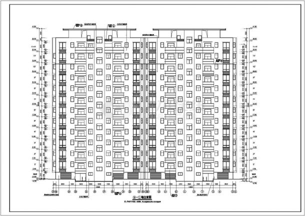 某高层住宅公寓楼建筑全套方案设计施工CAD图纸（含设计说明）-图一