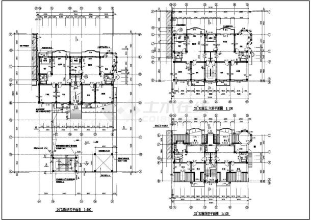 某小高层住宅楼建筑全套方案设计施工CAD图纸-图二