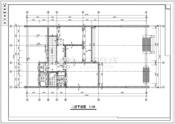 北京某经典四合院全套建筑CAD施工及效果图纸-图二