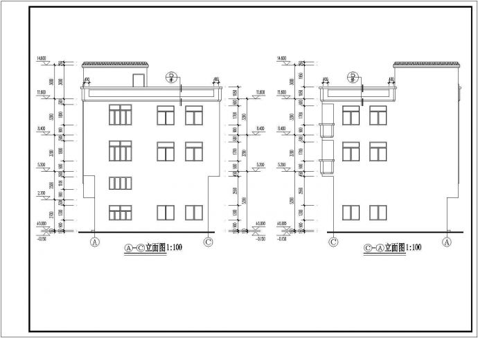 某市区私人住宅建筑详细方案设计施工CAD图纸_图1