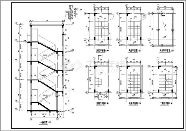 某市区私人住宅建筑详细方案设计施工CAD图纸-图二