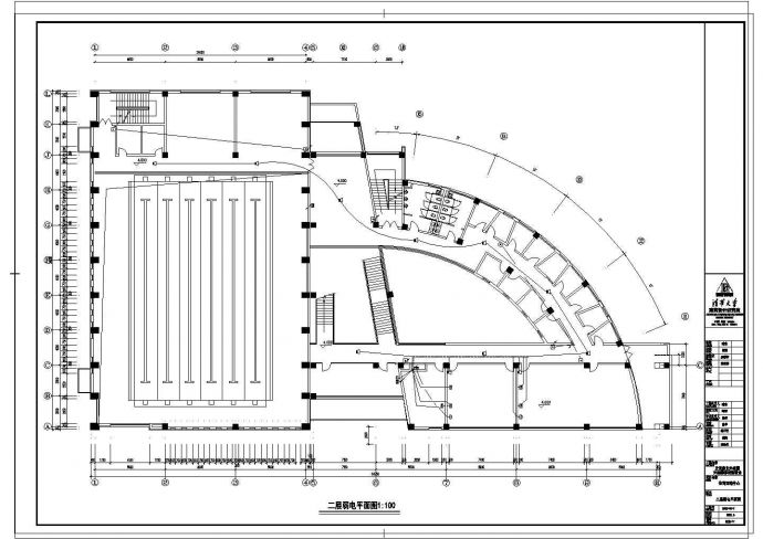 某大型体育馆全套电气施工cad设计图纸_图1