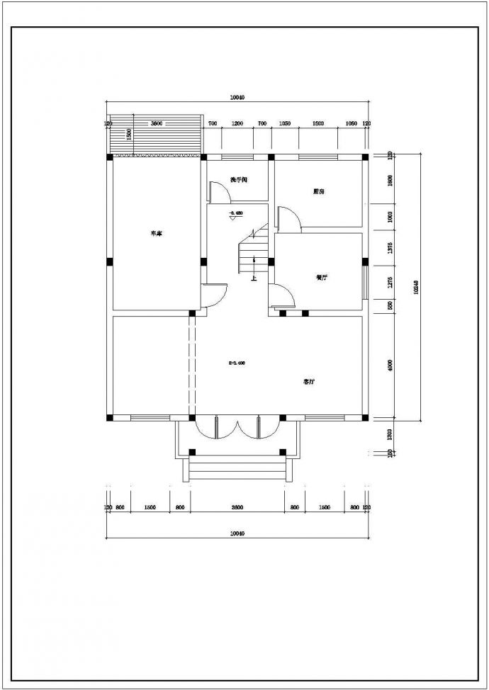 某现代乡村别墅住宅建筑详细方案设计施工CAD图纸_图1