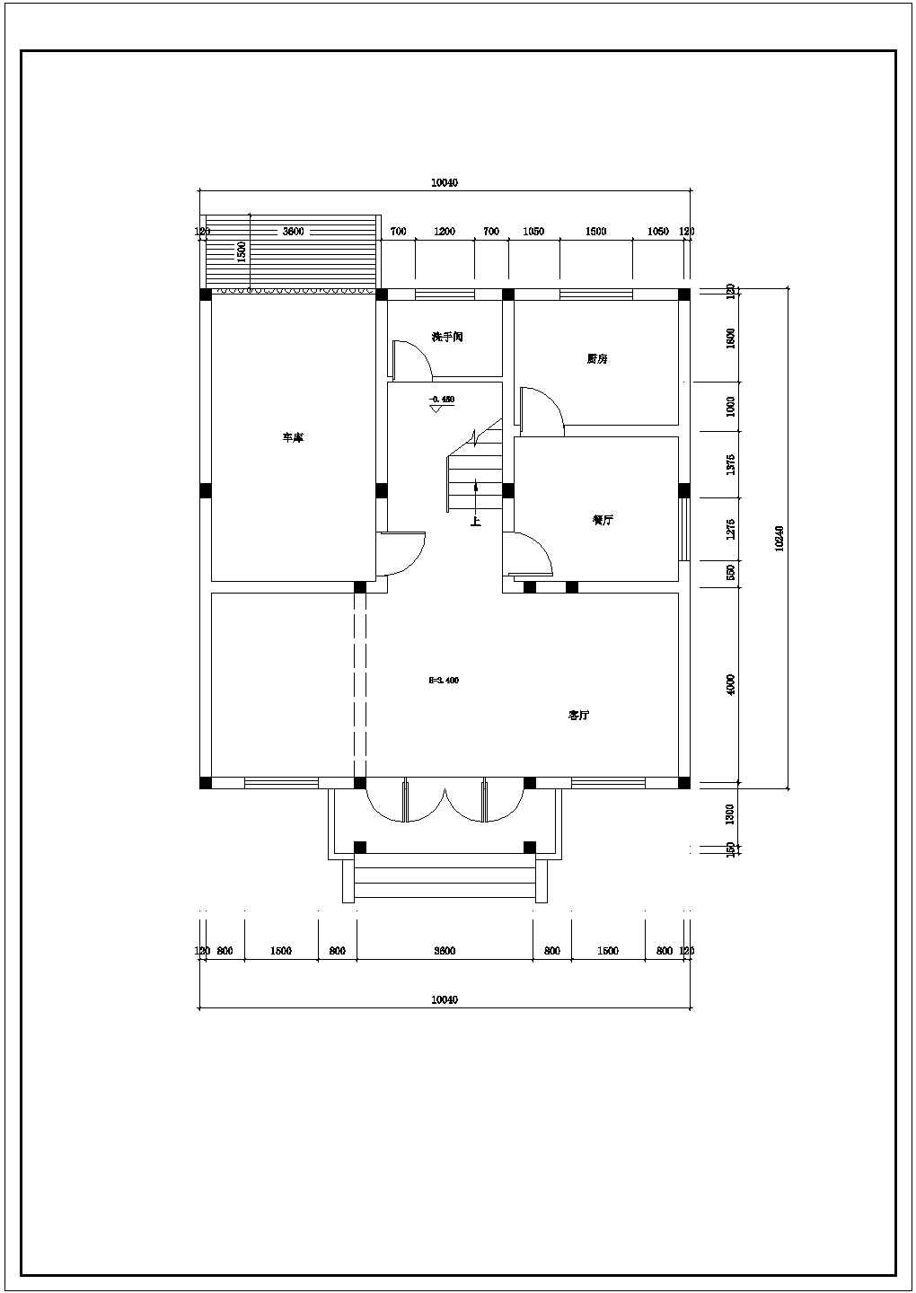 某现代乡村别墅住宅建筑详细方案设计施工CAD图纸