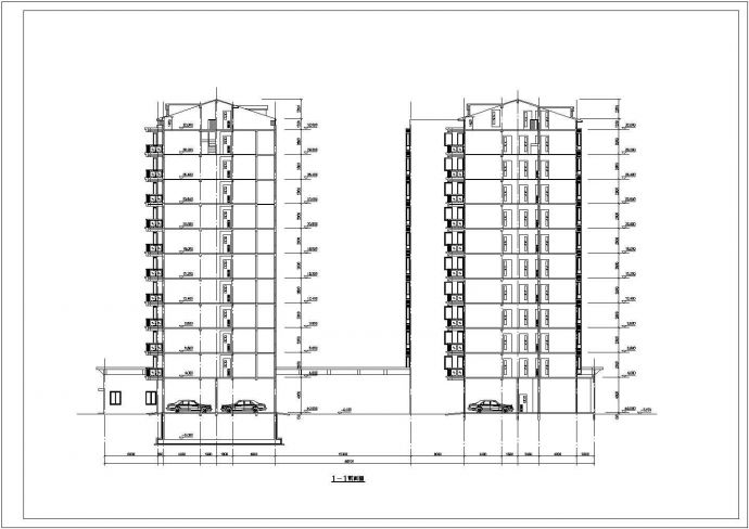 某小高层商业住宅建筑全套详细方案设计施工CAD图纸_图1