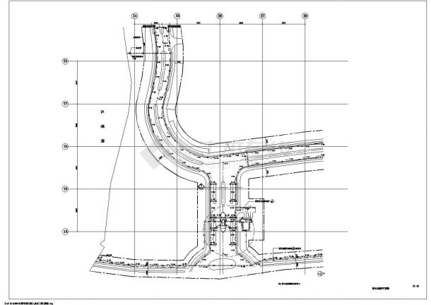 厂房设计_厂房排水系统CAD平面图-图二