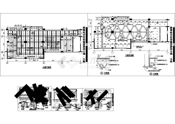 某医院大堂装修施工设计图-图二