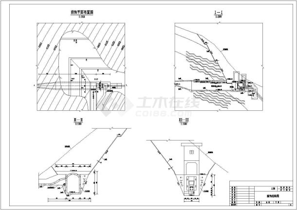 【最新】某前池及压力钢管设计CAD图纸-图二