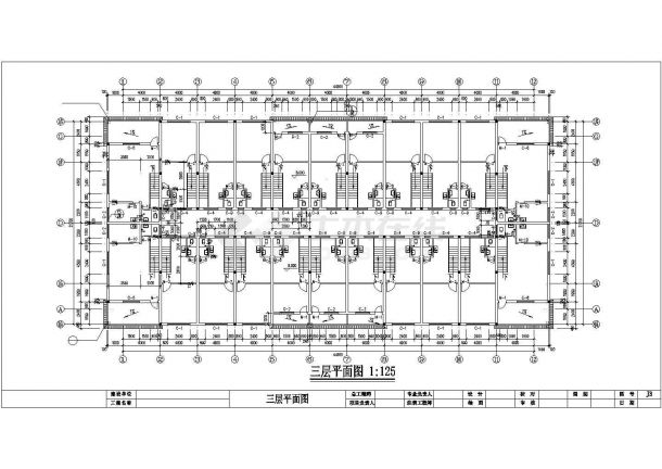 台州市某大型批发市场3层综合楼全套建筑设计CAD图纸-图二
