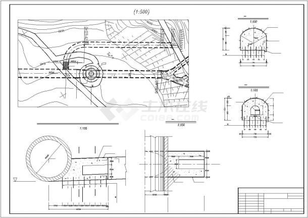 【最新】某引水隧洞施工支洞封堵设计CAD图纸-图一