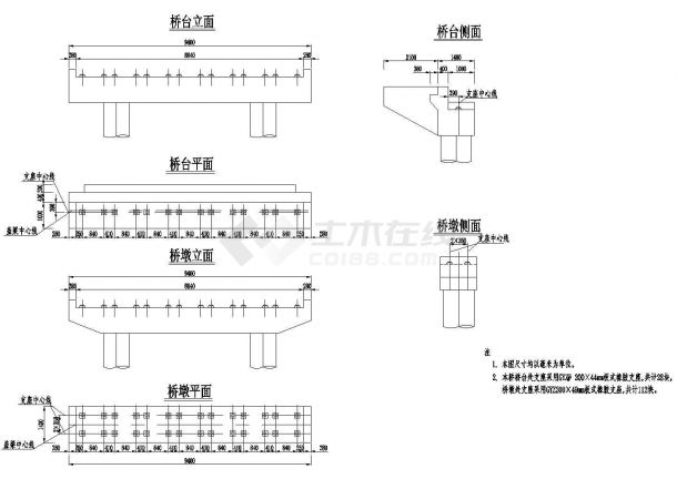 5×15米预应力混凝土空心板支座布置节点详图设计-图一