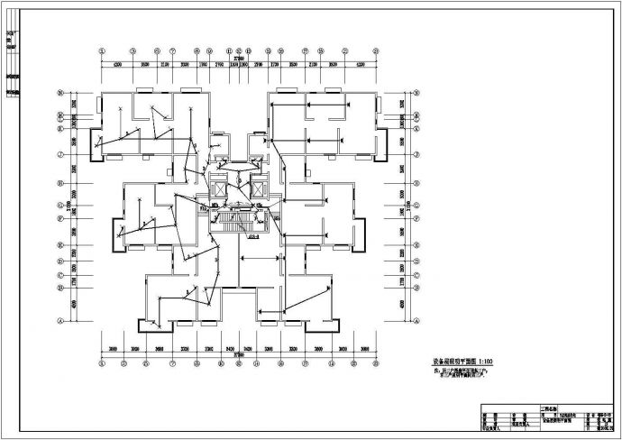 某小区经典三十层住宅电气CAD布置图_图1