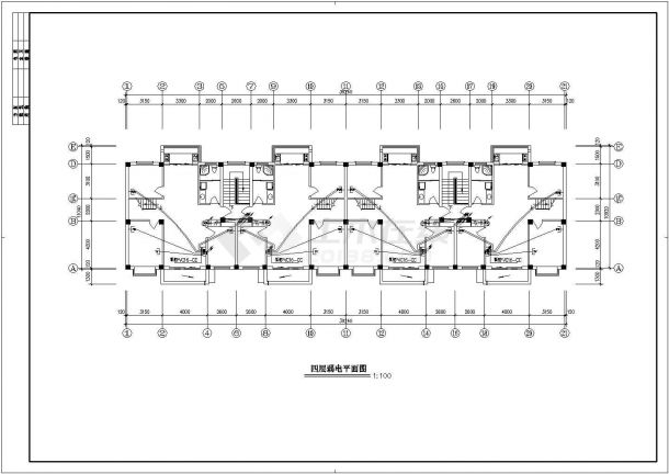某县某4层居住楼房电气设计整套CAD图纸-图一