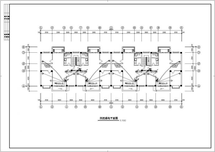 某县某4层居住楼房电气设计整套CAD图纸_图1