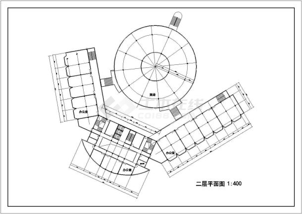某多层综合楼建筑设计CAD图-图二