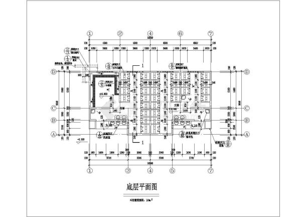 彝族风格公厕建筑设计全套CAD图-图一