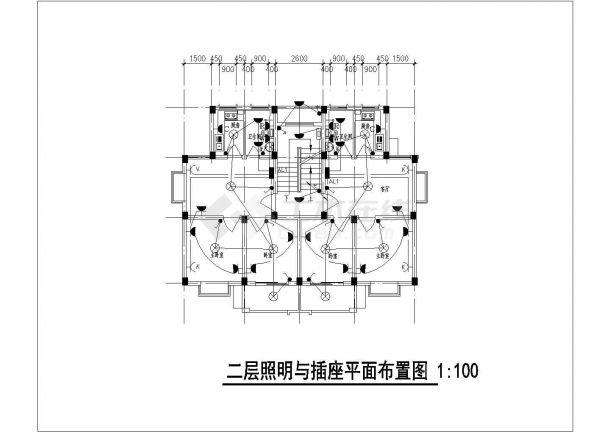 安徽省芜湖市某六层住宅电气施工图-图一