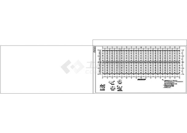厂房设计_30米跨度钢结构厂房结构详细设计cad施工图-图二