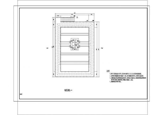 某曝气生物滤池详细设计cad施工图_图1