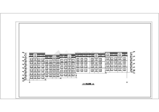 多层转角楼住宅楼设计cad施工图纸-图一