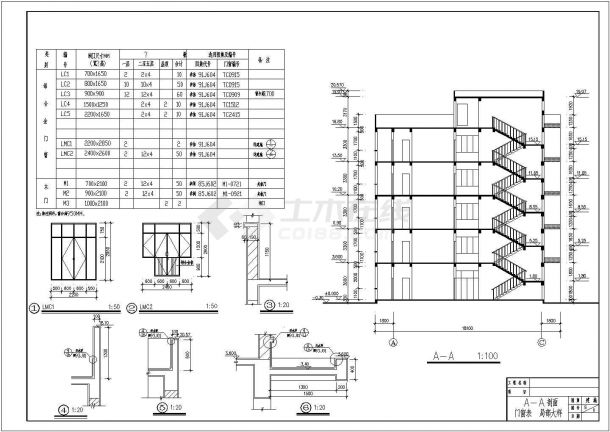 某高校宿舍楼建筑全套详细方案设计施工CAD图纸（含设计说明）-图二