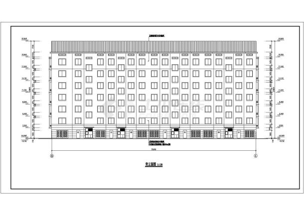 某一套小区商住楼建筑全套详细方案设计施工CAD图纸-图一