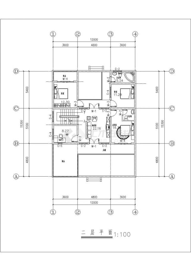 苏州市广城新村376平米3层砖混结构乡村自建楼平立剖面设计CAD图纸-图一