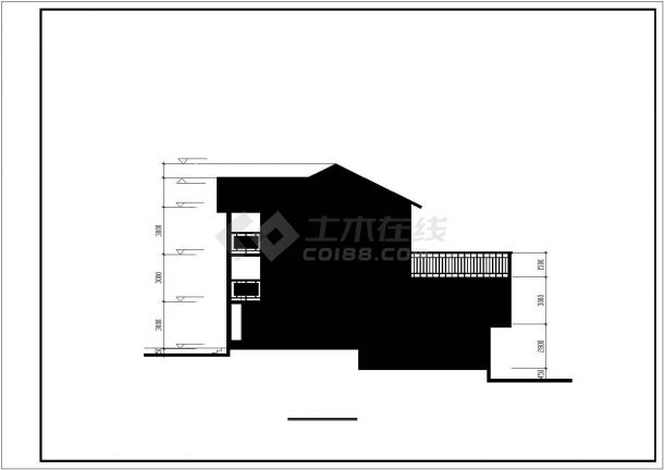温州市新泉村348平米3层砖混结构农村别墅平立剖面设计CAD图纸-图一