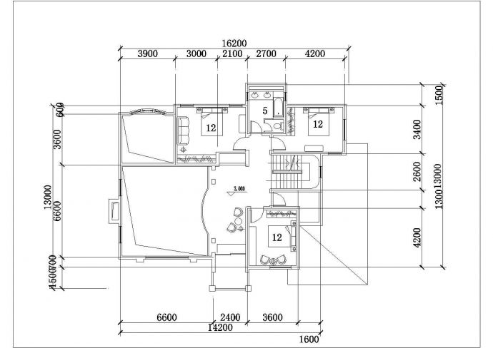 珠海市南新村367平米3层砖混结构乡村别墅平立面设计CAD图纸_图1
