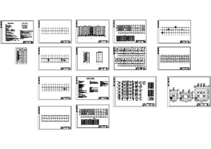 3000框架住宅楼设计CAD结构图_图1