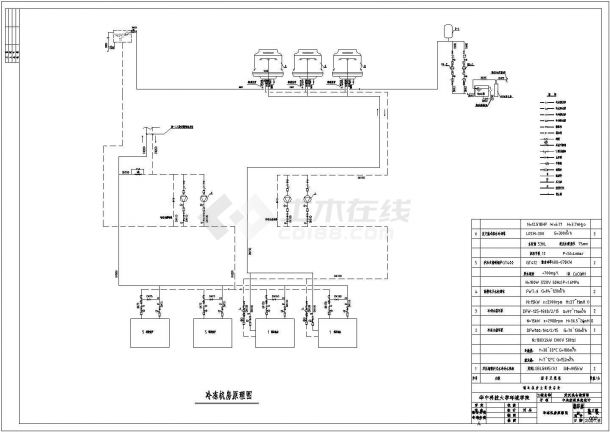 某仓储商场中央空调系统设计图-图二