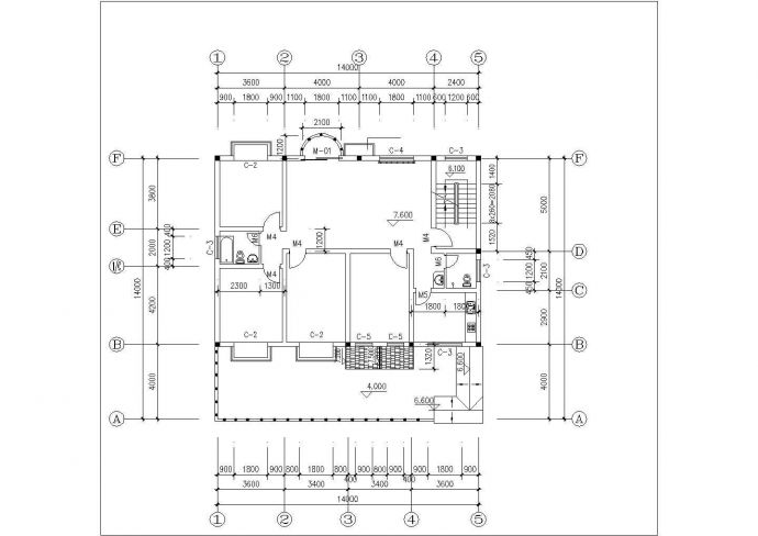 450平米4层框混结构单体别墅平立剖面设计CAD图纸（2套方案）_图1