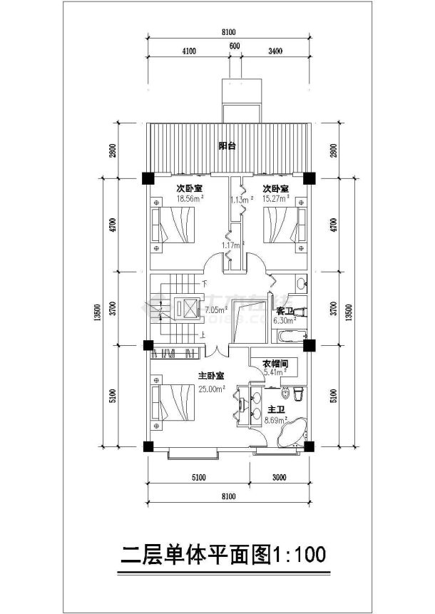 合肥市某村镇405平米4层砖混结构独栋别墅 平面设计CAD图纸-图一