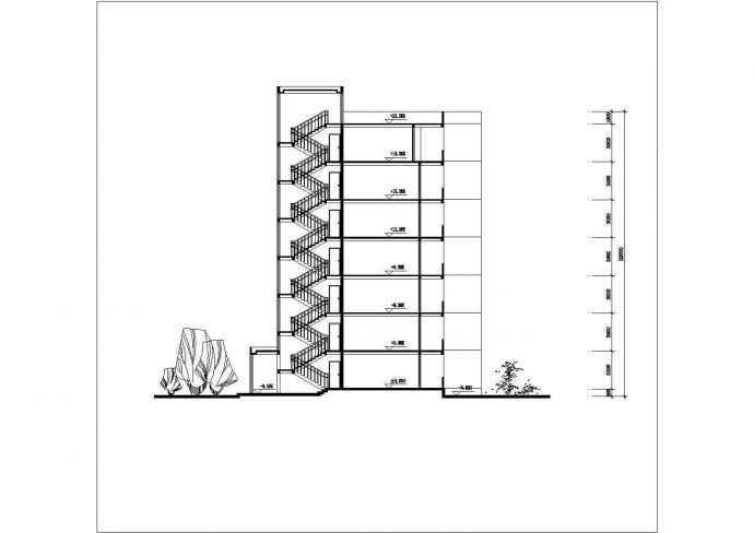 某跃层楼住宅建筑全套户型详细方案设计施工CAD图纸_图1