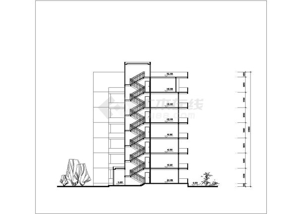 某跃层楼住宅建筑全套户型详细方案设计施工CAD图纸-图二