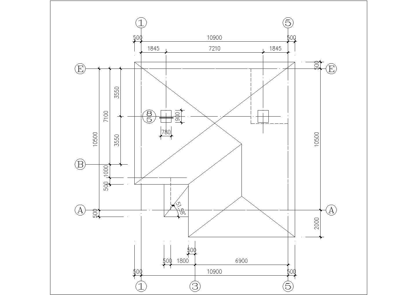 占地100平米三层砖混结构农村自建别墅全套建筑设计CAD图纸