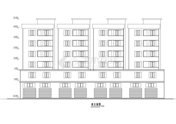 某小区标准住宅楼建筑全套方案设计施工CAD图纸-图一